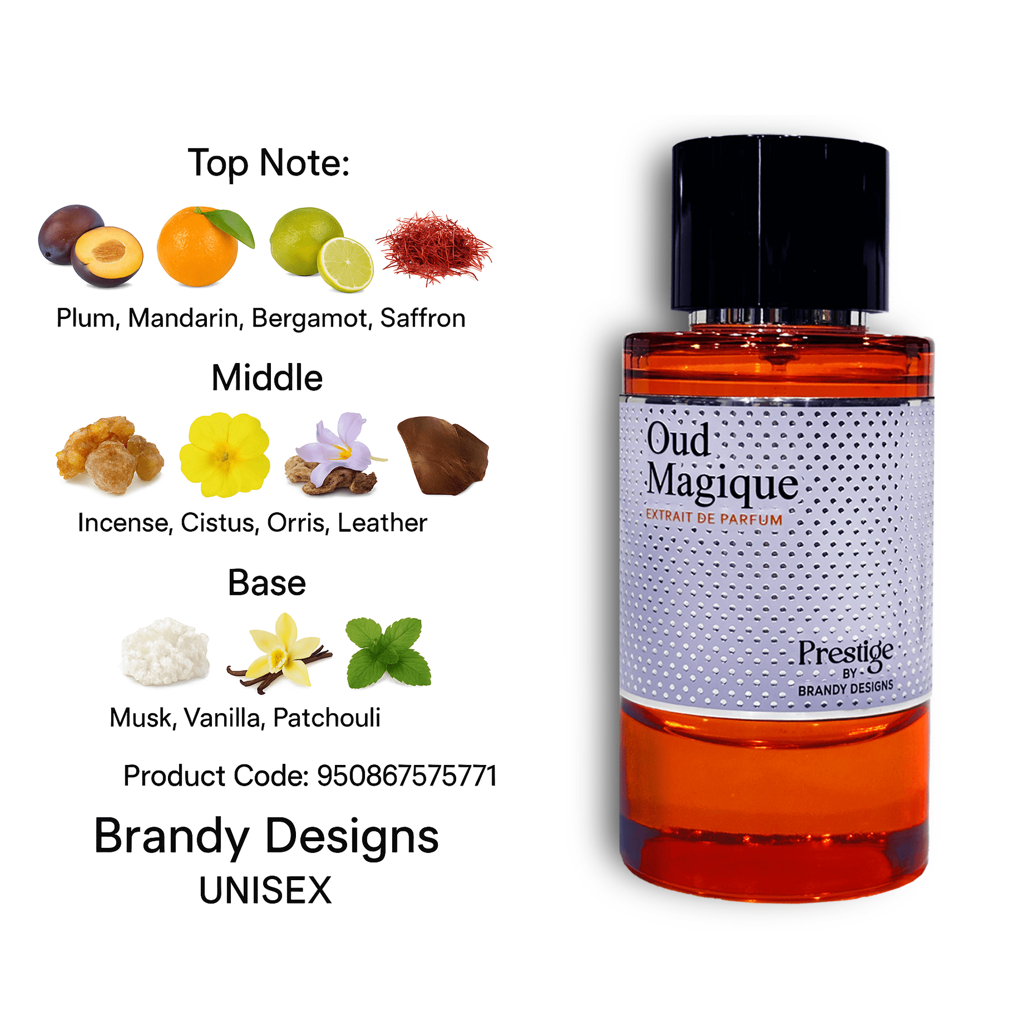 Oud Magique de Parfum For Unisex– 100ml Prestige by Brandy Designs