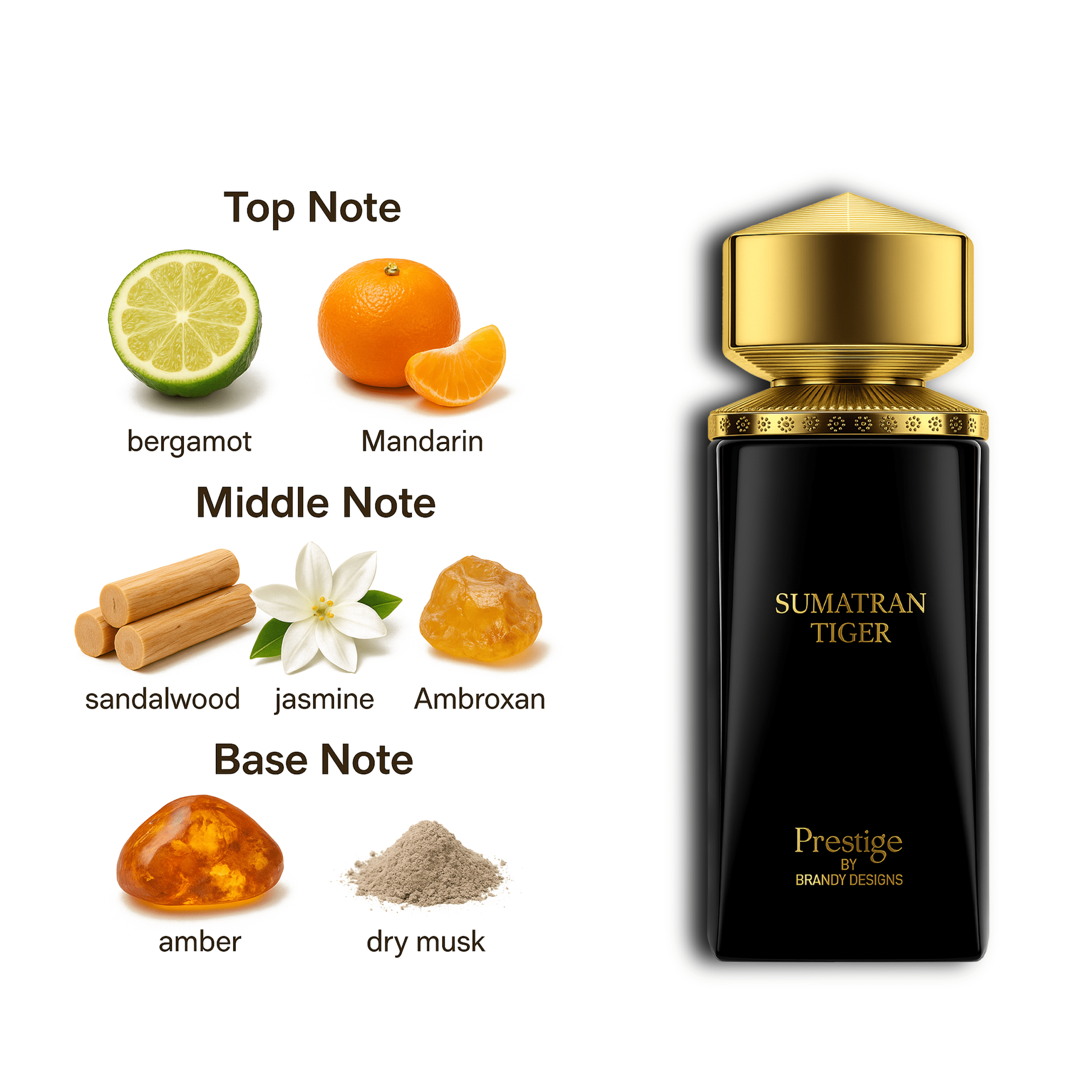 Sumatran Tiger Extrait de Parfum For men – 100ml Prestige by Brandy Designs